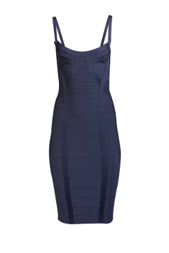 Herve Leger - Navy Blue Bandage Bodycon Dress Sz S