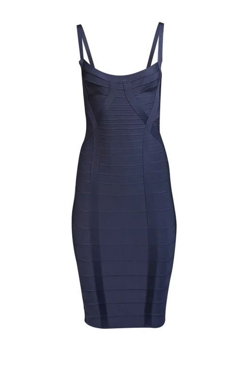 Herve Leger - Navy Blue Bandage Bodycon Dress Sz S