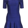 Herve Leger - Purple Bandage Off The Shoulder Dress Sz M
