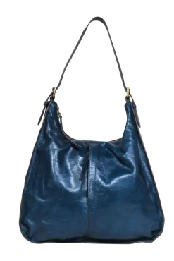 HOBO - Navy Blue Leather Large Shoulder Bag
