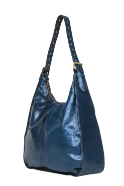 HOBO - Navy Blue Leather Large Shoulder Bag
