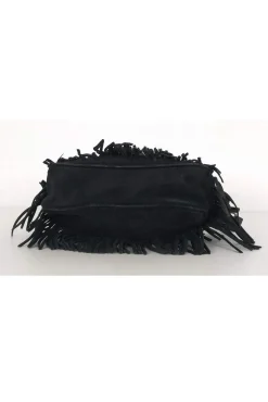 Hogan - Black Suede Fringe Purse