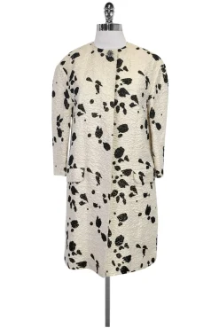 Hoss Intropia - Cream Printed Jacket Sz 2