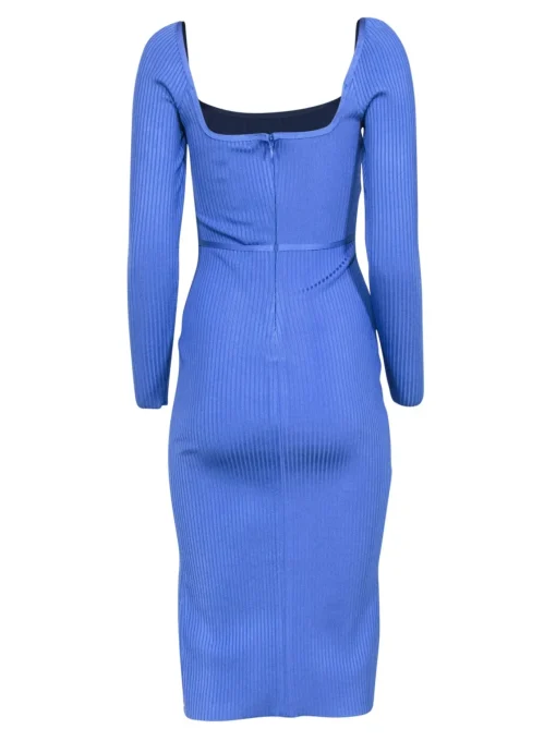 House of CB - Blue Bandage Thigh Slit Midi Dress Sz S