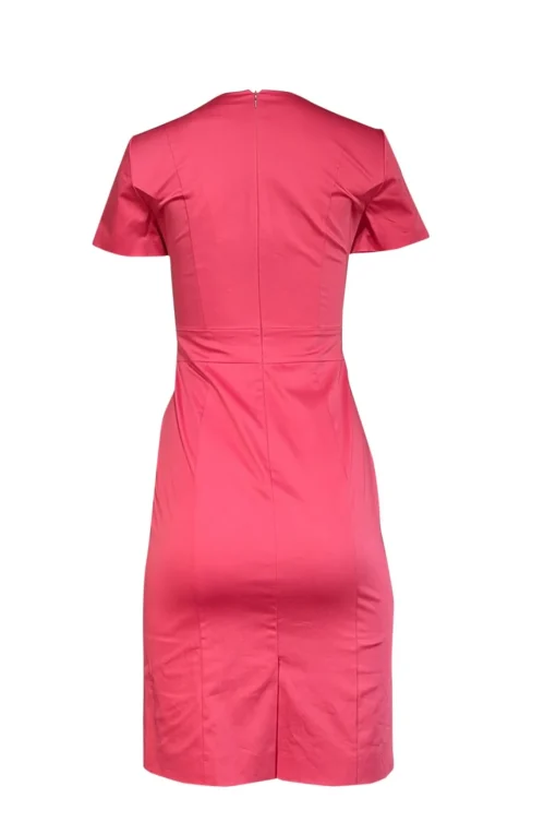 Hugo Boss - Coral Pink Cotton Sheath Dress Sz 0