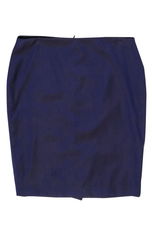 Hugo Boss - Purple Two-Tone Wool Pencil Skirt Sz 10