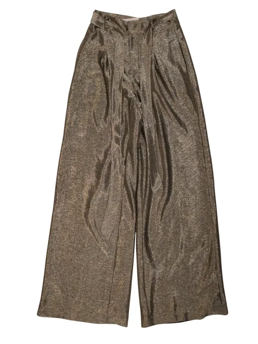 Intermix - Silver Metallic Wide Leg Pants Sz S