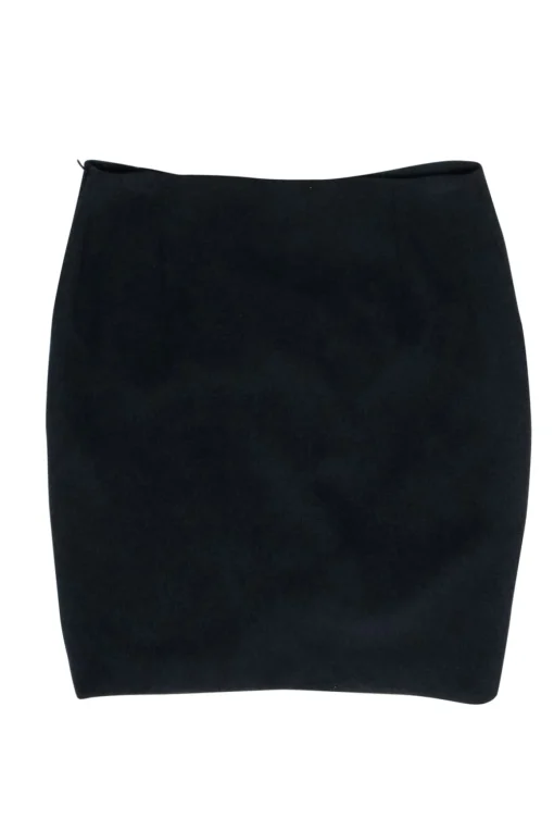 IRO - Black Pleated Ruched Tulip Front Skirt Sz 6