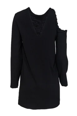 IRO - Black Shift Dress w/ Single Cold Shoulder Sz 4