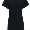 IRO - Black Short Sleeve Mini V-Back Dress Sz 4