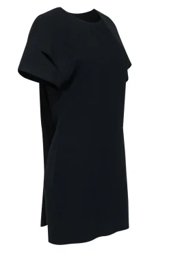 IRO - Black Short Sleeve Mini V-Back Dress Sz 4