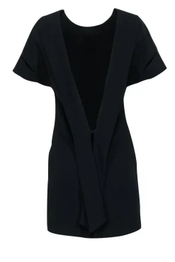 IRO - Black Short Sleeve Mini V-Back Dress Sz 4
