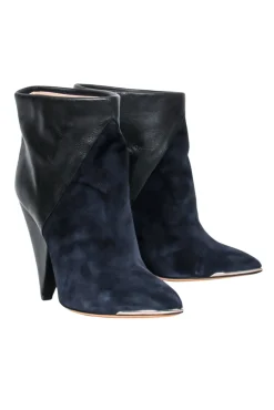 IRO - Colorblocked Suede & Leather Booties Sz 8.5