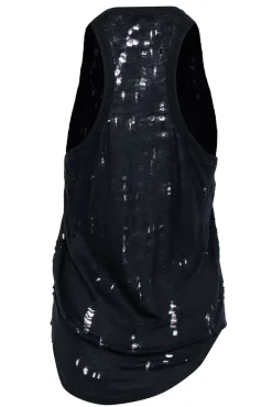 IRO - Navy Racerback Distressed Linen Tank Sz XS