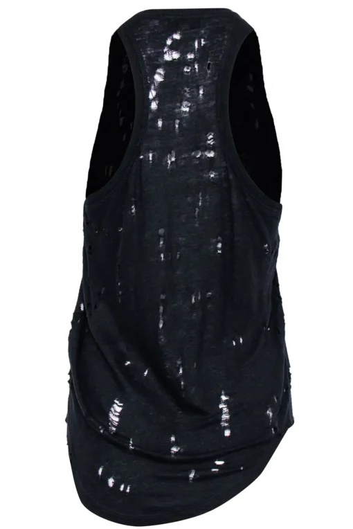 IRO - Navy Racerback Distressed Linen Tank Sz XS