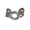 IRO - Silver Hammered Chain Style Cuff Bracelet