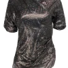 Isabel Marant - Black & Gold Striped Patterned Three Quarter Sleeve Blouse Sz 8