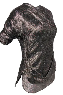 Isabel Marant - Black & Gold Striped Patterned Three Quarter Sleeve Blouse Sz 8