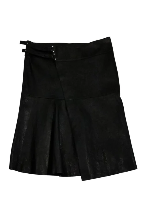Isabel Marant - Black Leather Wrap Skirt Sz 6