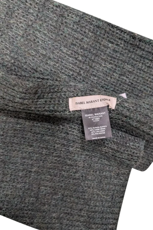 Isabel Marant - Dark Green Alpaca Wool Blend Scarf