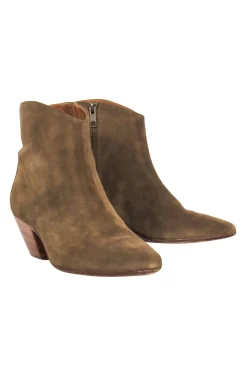 Isabel Marant - Olive "Dacken Suede" Short Boot Sz 10