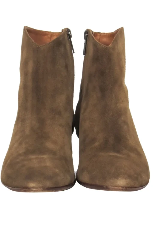 Isabel Marant - Olive "Dacken Suede" Short Boot Sz 10