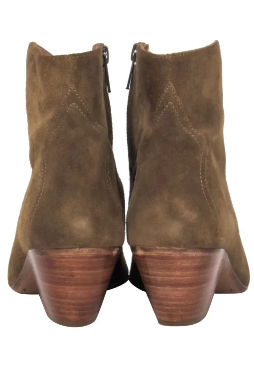 Isabel Marant - Olive "Dacken Suede" Short Boot Sz 10