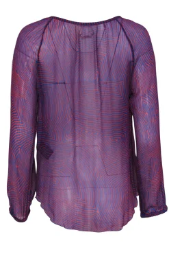 Isabel Marant - Red & Blue Sheer Silk 