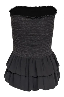 Isabel Marant - Taupe Tube Top w/ Smocking & Peplum Hem Sz 4