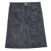 Isabel Marant Etoile - Dark Grey Lamb Leather  'Fiali' Skirt Sz L