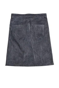 Isabel Marant Etoile - Dark Grey Lamb Leather  'Fiali' Skirt Sz L