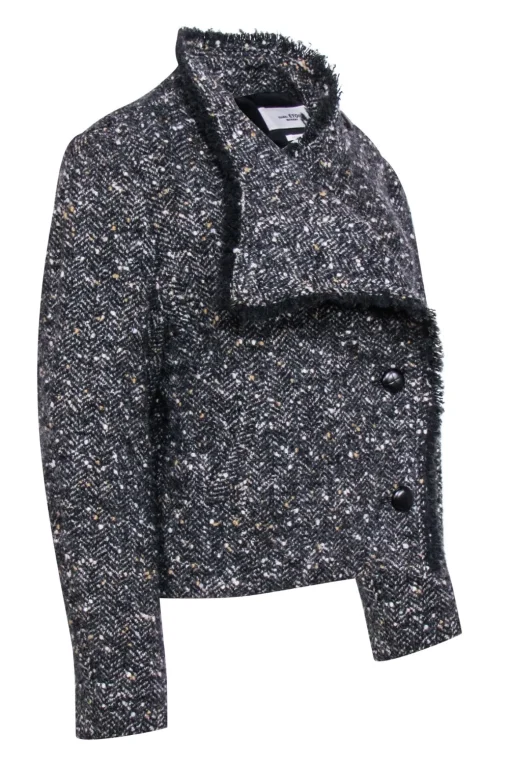 Isabel Marant Etoile - Grey Tweed Cropped Jacket Sz 4