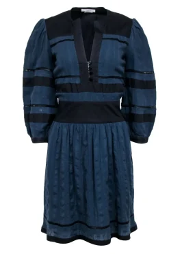 Isabel Marant Etoile - Navy Blue Quarter Sleeve Dress Sz 8