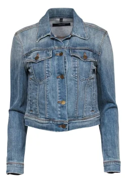 J Brand - Medium Wash Button-Up Denim Jacket Sz S