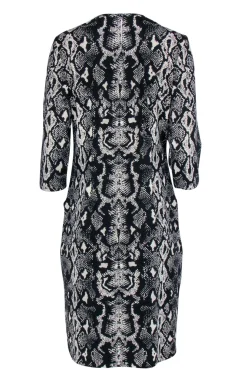 J. McLaughlin - Black & White Snake Print Dress Sz L