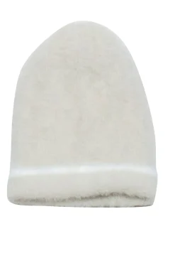 Jacquemus - Beige Fuzzy Beanie Hat w/ Embroidered Logo