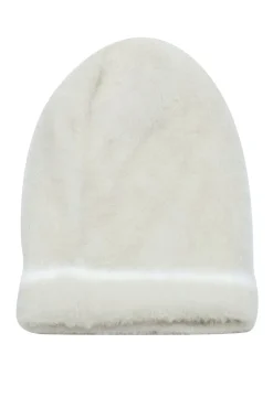 Jacquemus - Beige Fuzzy Beanie Hat w/ Embroidered Logo
