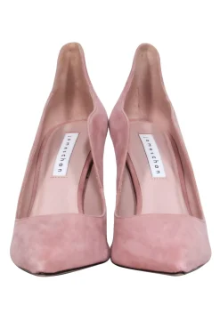 James Chan - Blush Pink Suede Scalloped Basic Pump sz 9.5