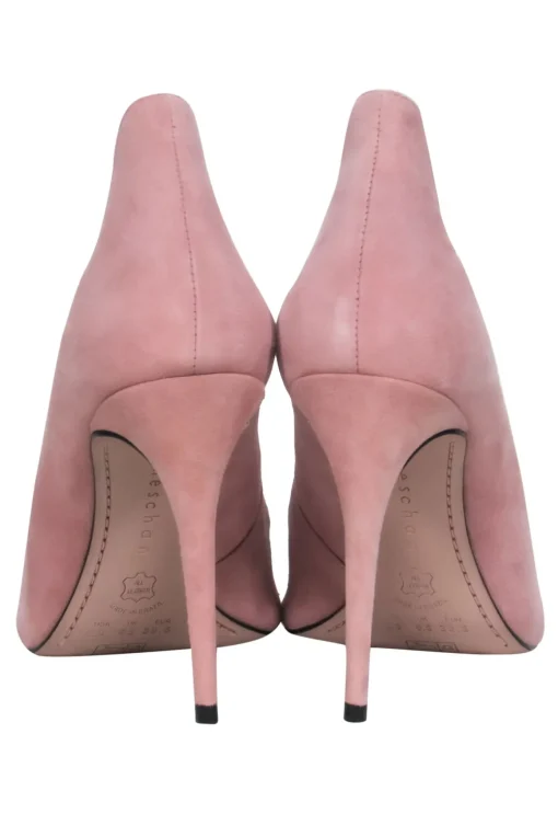 James Chan - Blush Pink Suede Scalloped Basic Pump sz 9.5