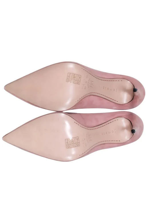 James Chan - Blush Pink Suede Scalloped Basic Pump sz 9.5