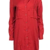 James Perse - Burnt Orange Collared Shirt Dress Sz 2