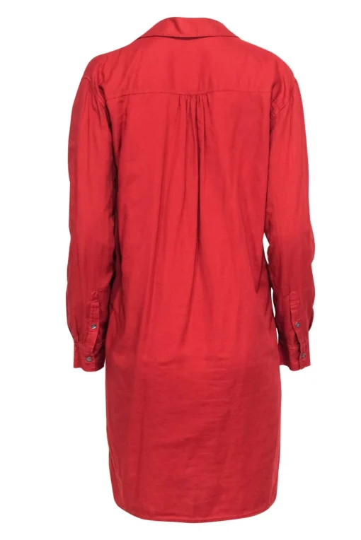 James Perse - Burnt Orange Collared Shirt Dress Sz 2