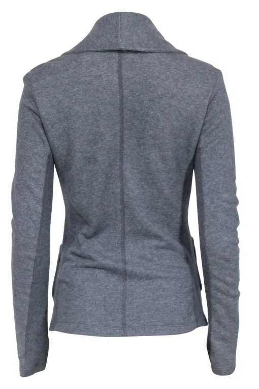 James Perse- Grey Knit Single Button Blazer Sz M