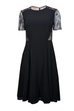 Jason Wu - Black Laced Georgette Fit & Flare Dress Sz 2