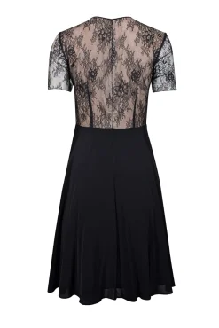 Jason Wu - Black Laced Georgette Fit & Flare Dress Sz 2