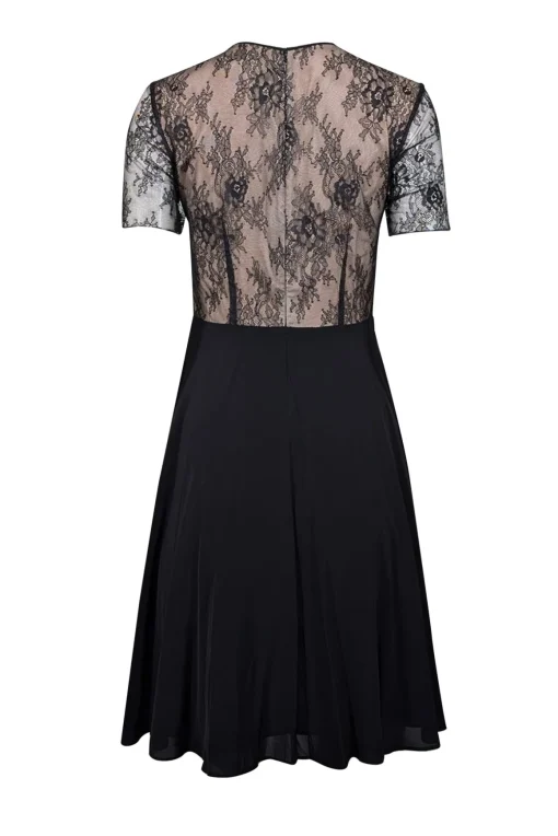 Jason Wu - Black Laced Georgette Fit & Flare Dress Sz 2