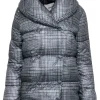 Jason Wu - Grey & Black Houndstooth Puffer Coat Sz S