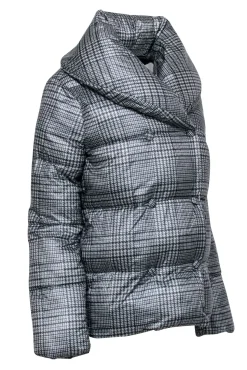 Jason Wu - Grey & Black Houndstooth Puffer Coat Sz S