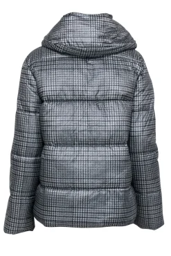 Jason Wu - Grey & Black Houndstooth Puffer Coat Sz S
