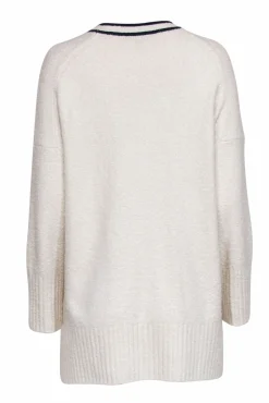J.Crew - Cream Collegiate-Style Cardigan w/ Navy Stripe Details Sz XS/S
